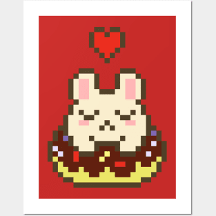 Bunny Donut Love Posters and Art